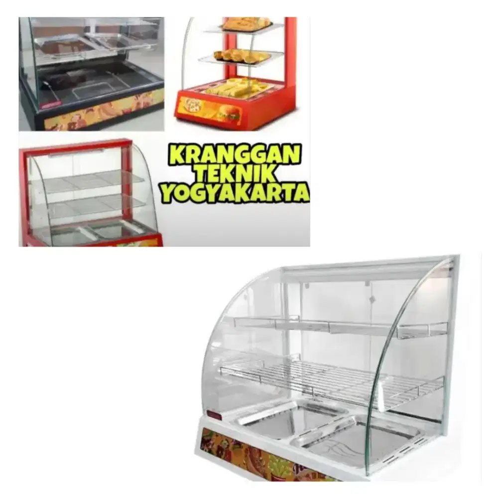 (KRANGGAN TEKNIK)penghangat makanan showcase warmer