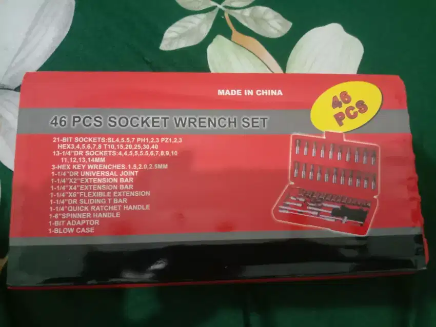 Kunci obeng shock 46 pcs lengkap baru