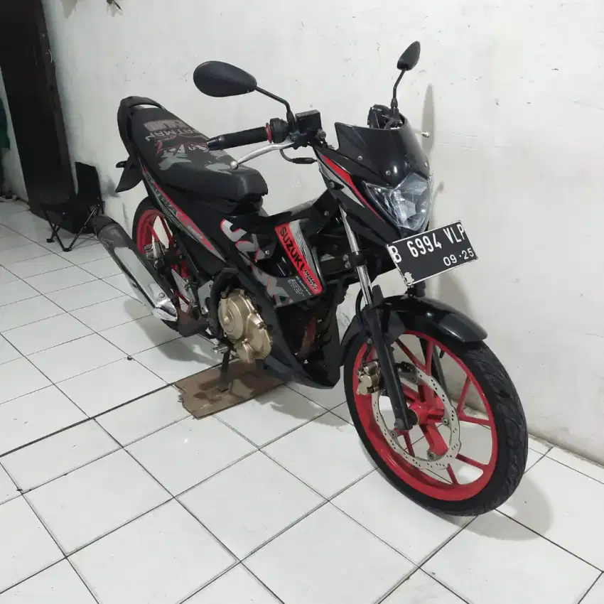 Satria Fu 2015 lengkap bagus mesin Alus