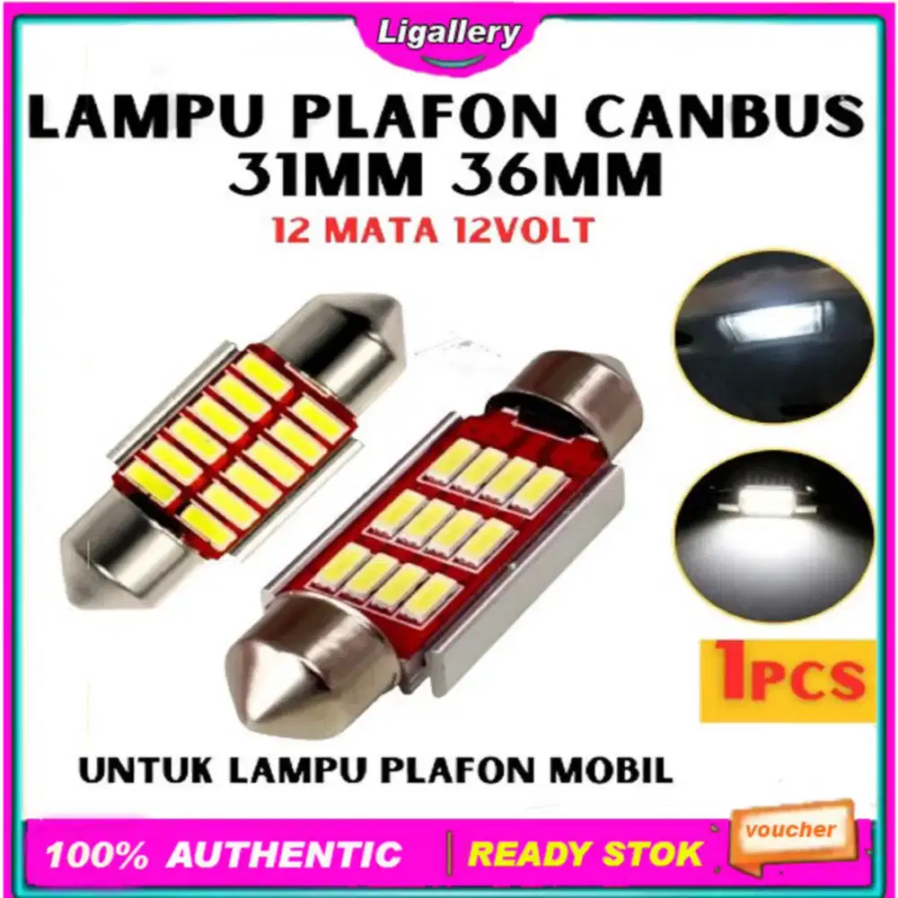 lampu plafon mobil canbus super terang
