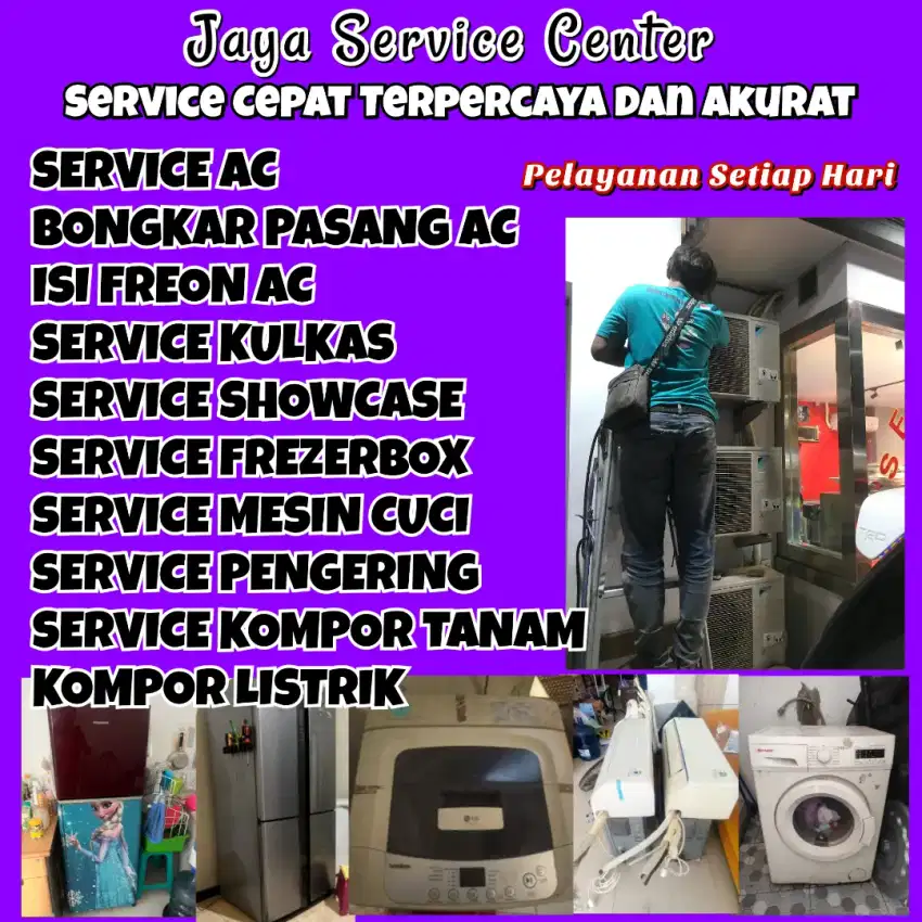 Service AC Bongkar AC Pasang AC Servis Mesin Cuci Kulkas Frezer Tidar