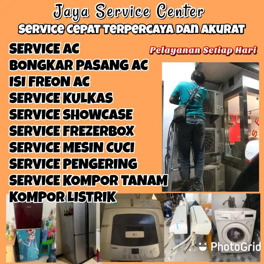 Service AC Bongkar Pasang AC Servis Mesin Cuci Kulkas Frezer Mulyorejo