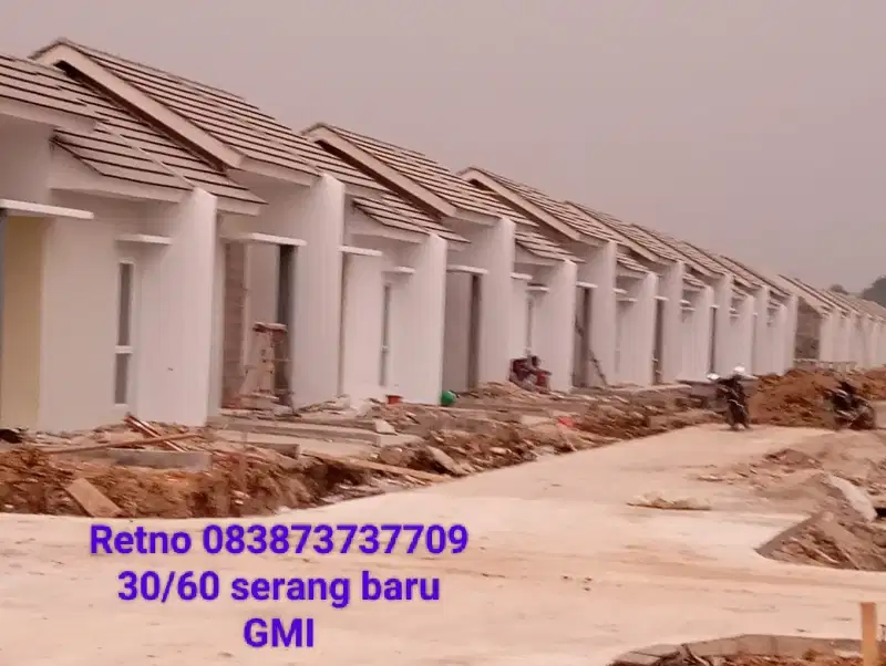 rumah murah serang baru bonus dinding belakang 2m lantai plur