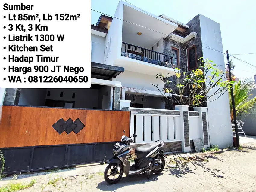 Jual Rumah Siap Pakai Area Sumber, Dekat Manahan, Pintu Tol