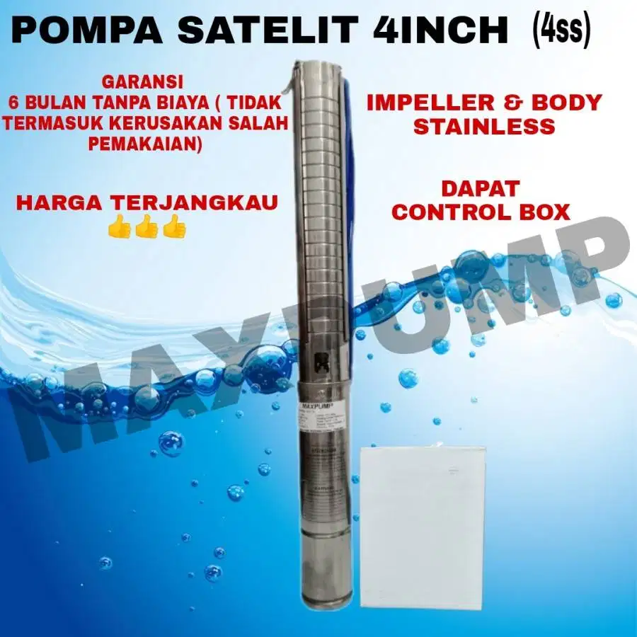 MAXPUMP Pompa Satelit Full Stainless 4 INCH Submersible Water Pump