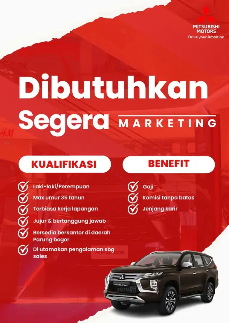 Lowongan kerja sales mobil