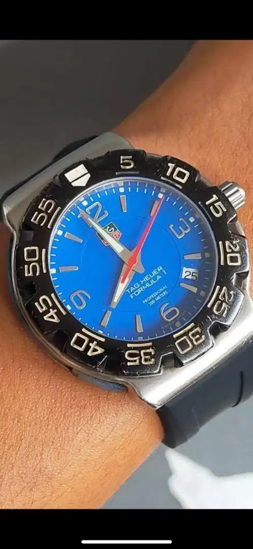 Tag heuer vintage size 41 formula 1 wac1112-0 original blue dial rare