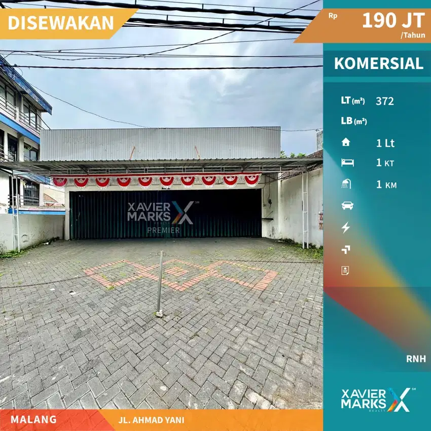 Disewakan Ruang Usaha Super Strategis Di Poros Jl. Ahmad Yani, Malang