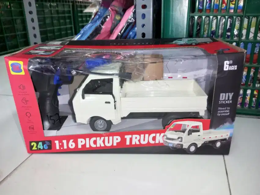 Mainan Anak Rc Pickup Asap Open Pintu Cas