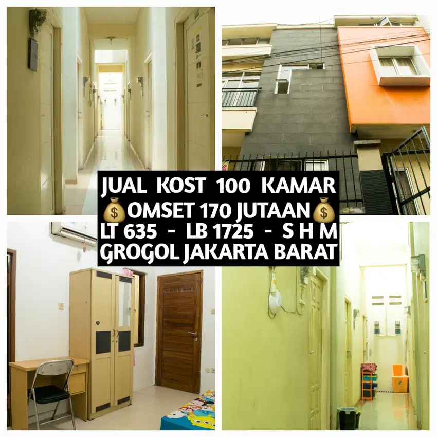 JUAL KOS KOST KOSAN KOSTAN 100 KAMAR DI GROGOL JAKARTA BARAT