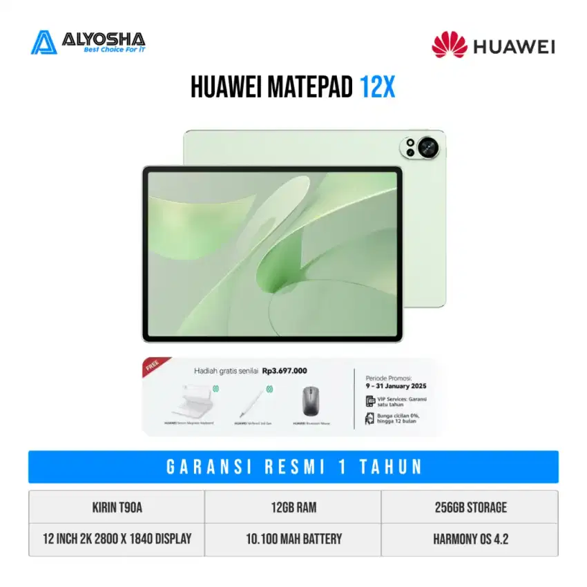 Tablet Huawei Matepad 12x terbaru spesial promo