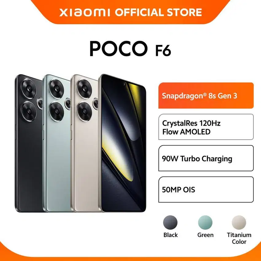 XIAOMI POCO F6 5G (12/512) BARU PROMO RESMI