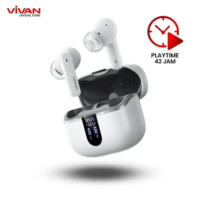 Headset Bluetooth Vivan Liberty T100E - White