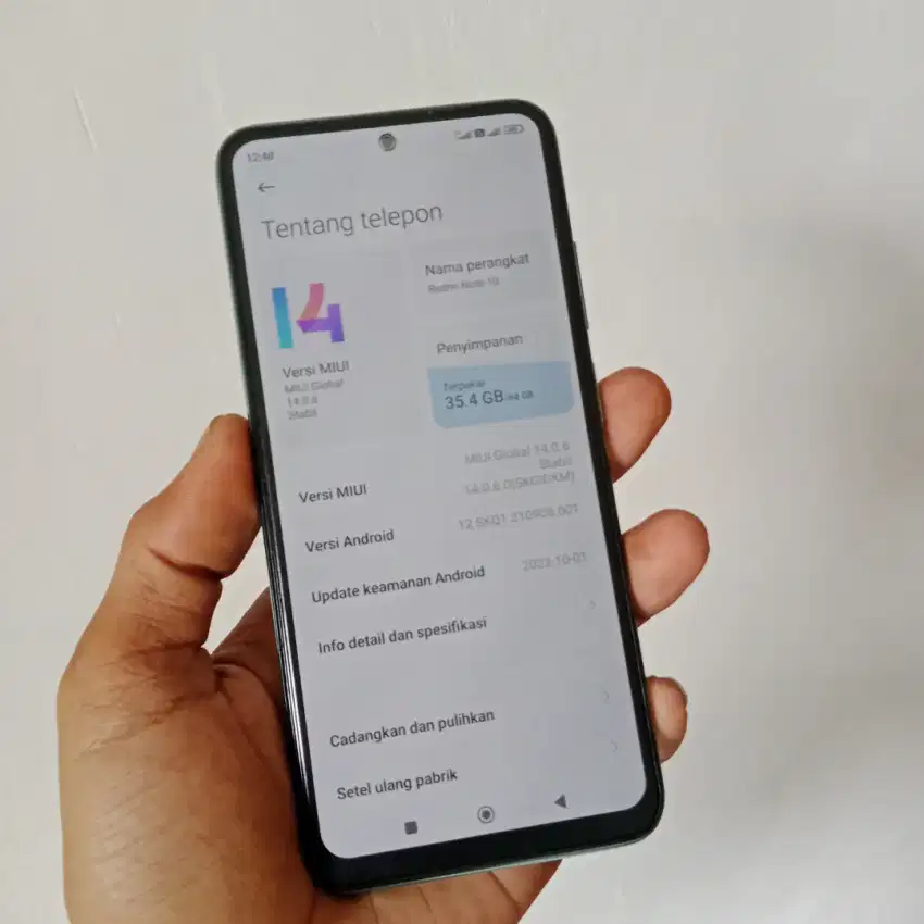Redmi Note 10 4/64 HP aja Mulus