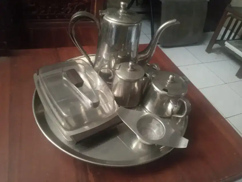 Tea pot stainless steel yukiwa fullset