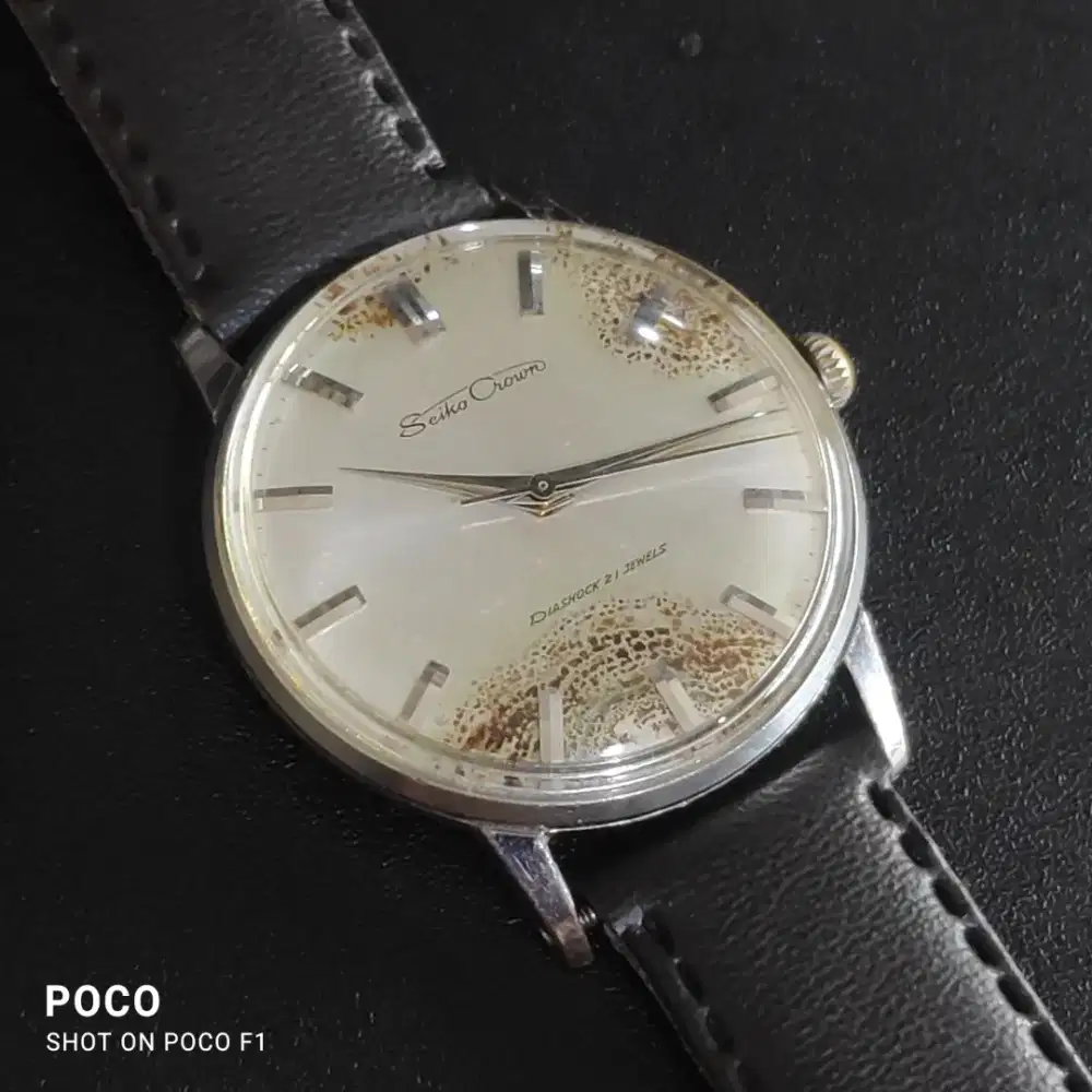 SEIKO CROWN 21J PAINTING OF TIME Dial Circa 1964