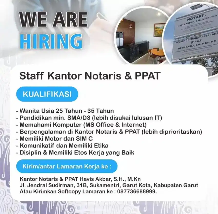 Staf Kantor Notaris Garut Kota