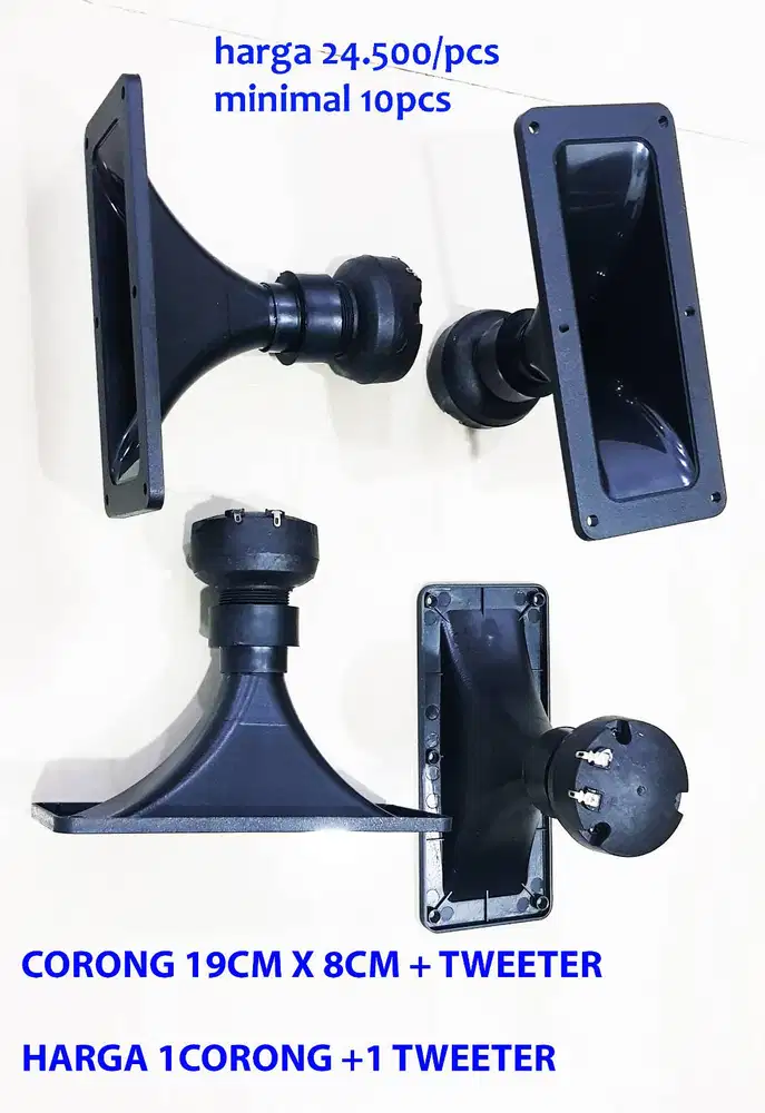 CORONG +TWEETER ukuran corong 19cm x 8cm  lengkap tweeter