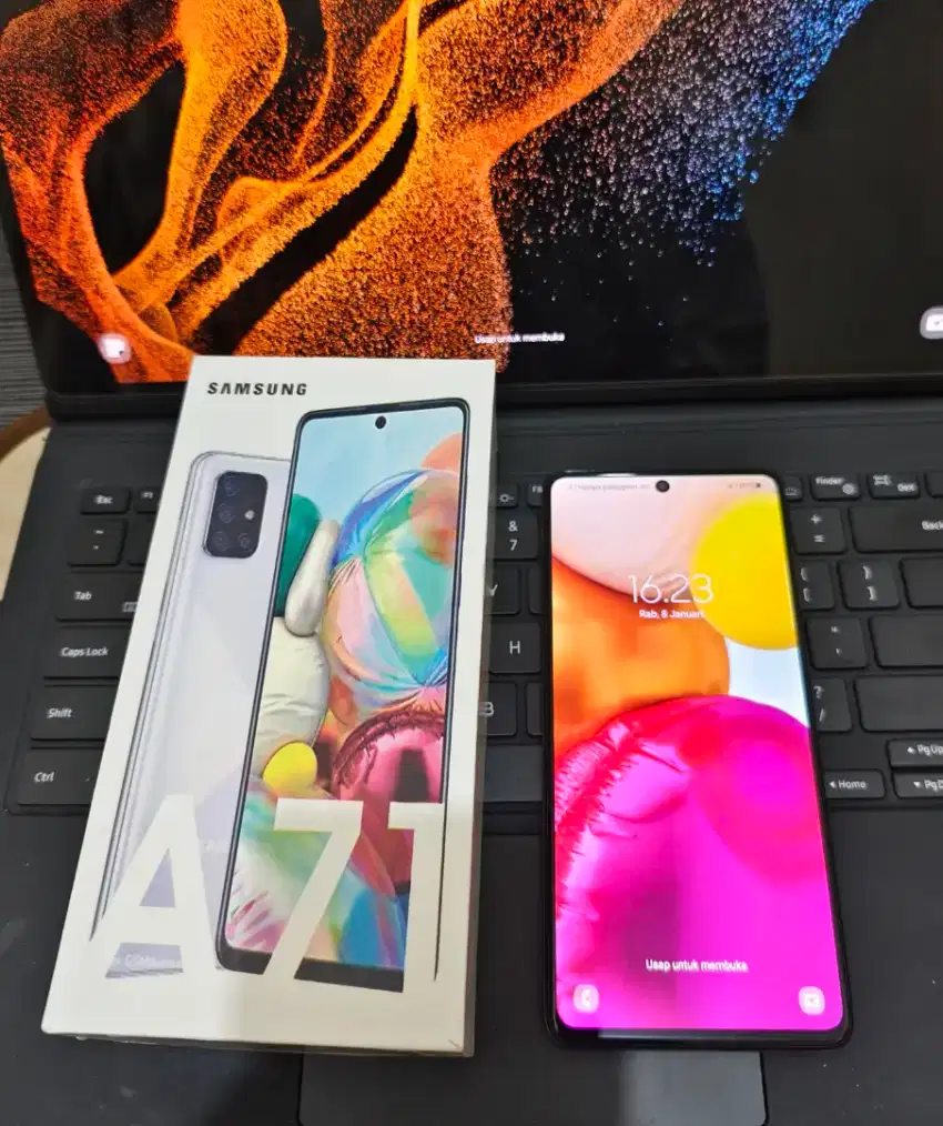 Samsung A71 Ram 8/128gb White fullset