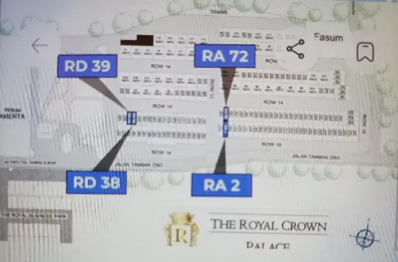 DIJUAL RUKO KOMERSIAL RUKO THE ROYAL CROWN PALACE