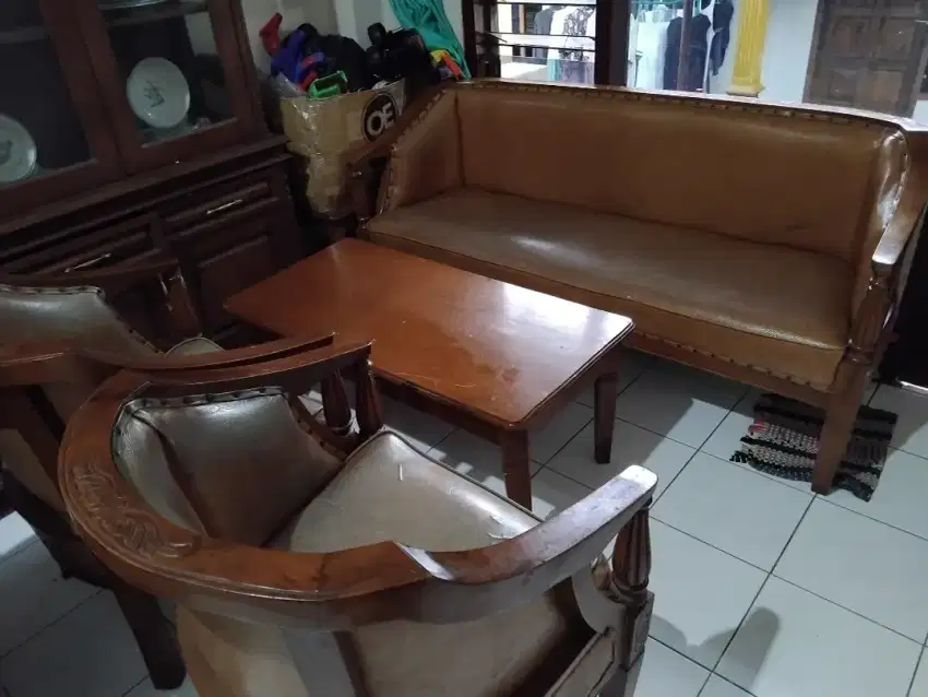 kursi tamu set kayu jati asli