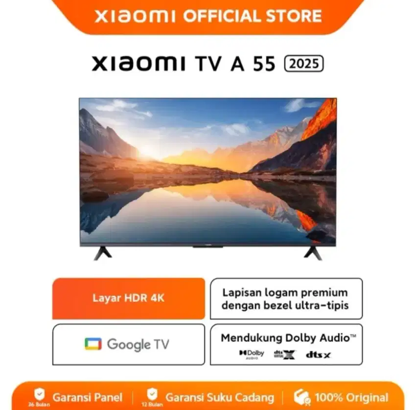 TV LED XIAOMI 55INCH 4K QLED GOOGLE TV A PRO 55 2025 TV XIAOMI 55 INCH