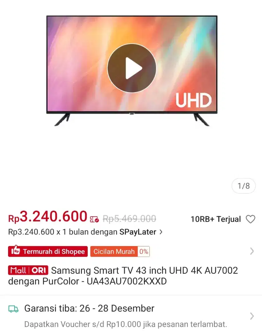 Jual Samsung Smart TV 43 (NEGO TIPIS)