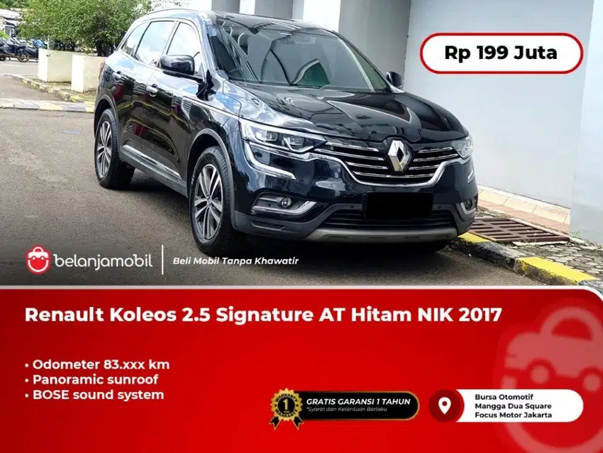 [ PANORAMIC SUNROOF ] Renault Koleos 2.5 Signature AT Hitam 2017/2018