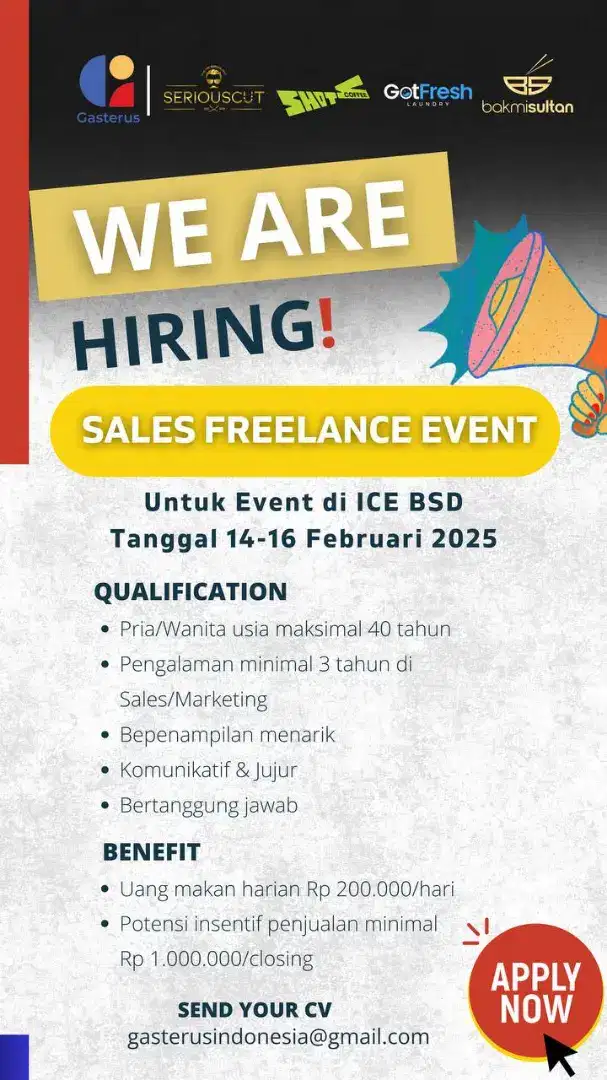 SALES FREELANCE EVENT