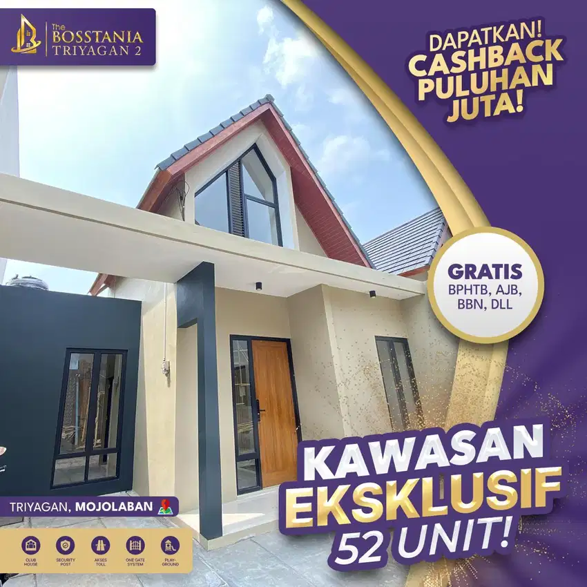 Investasi Rumah Mewah 1 Lantai Dekat Kampus UNS Solo