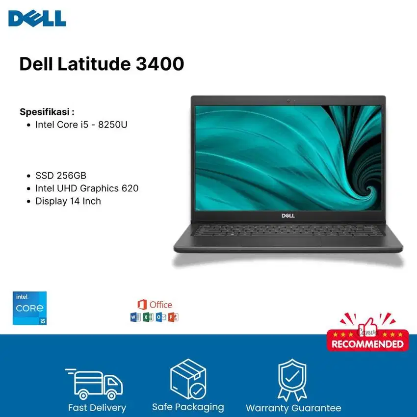 DELL Latitude 3400 CORE i5 G8  14 Inch SSD 256GB  RTV/NK