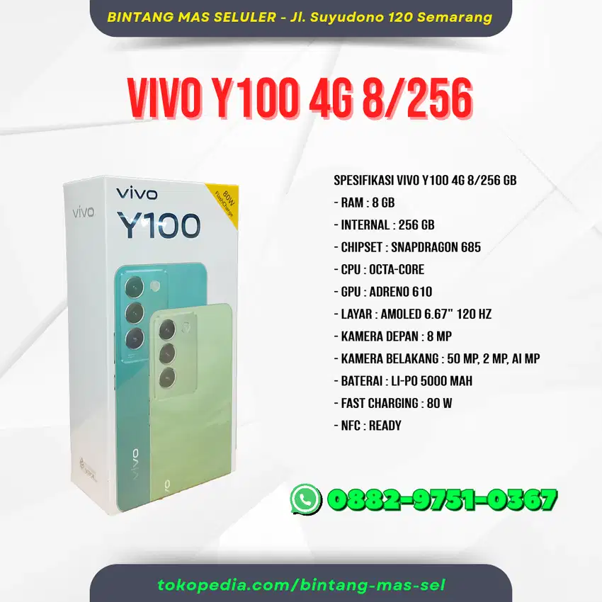 VIVO Y100 4G 8/256 GB - BARU - GARANSI RESMI VIVO