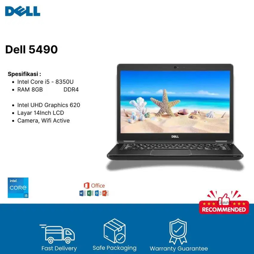 DELL LATITUDE 5490 CORE i5 G8 SSD 256GB  RTV/NK