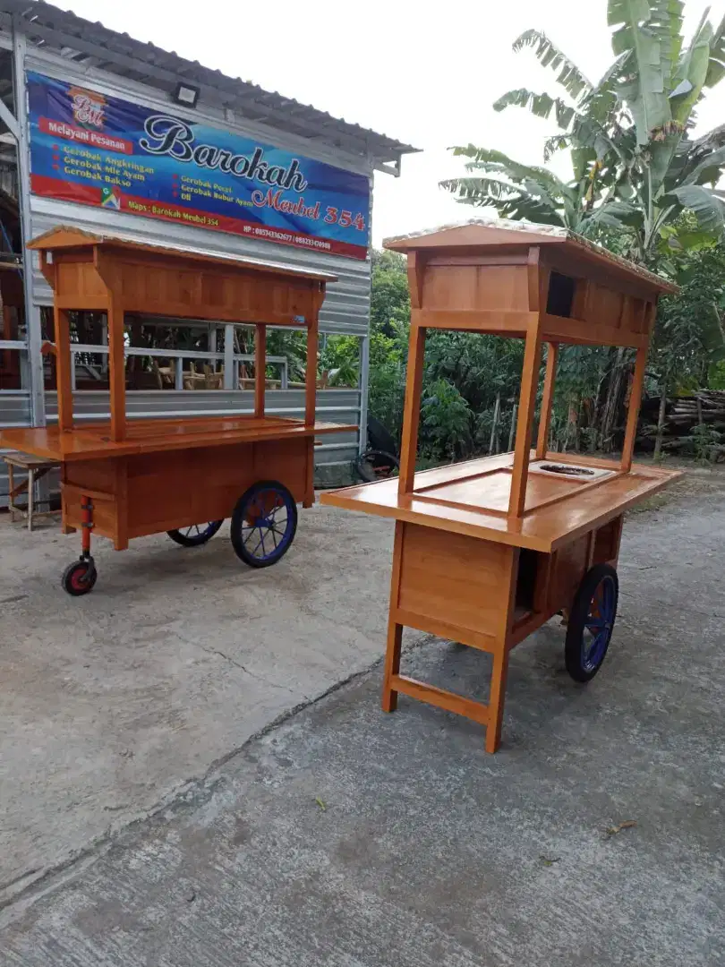 Gerobak Angkringan Bakso Mie Ayam PeceL Bubur Sate Martabak Ronde dlL