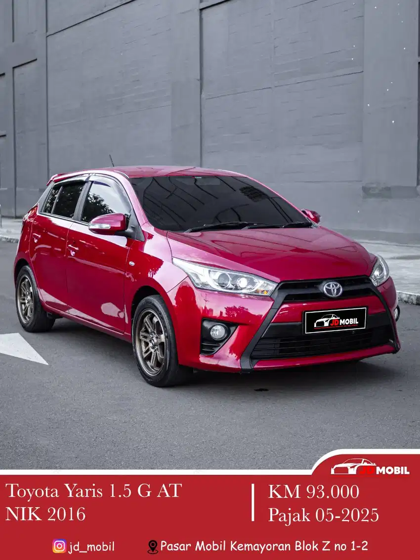 Toyota Yaris 1.5 G Matic AT 2016/2017 Merah