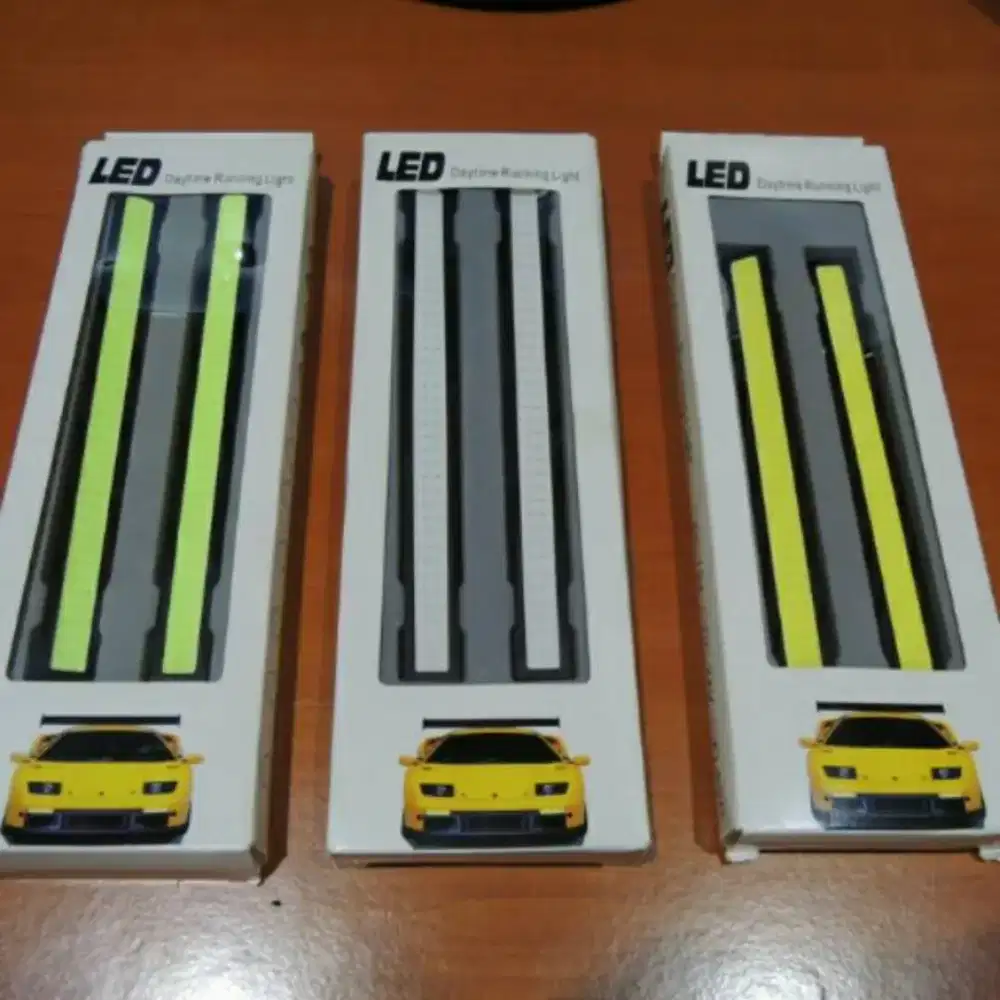 lampu bemper tempel  drl mobil 17cm