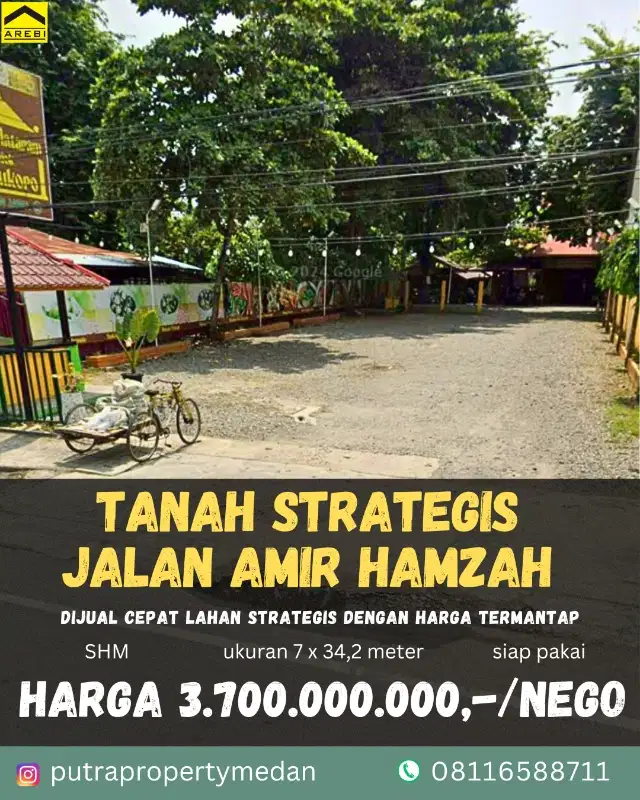 DIJUAL TERMURAH TANAH DAERAH JALAN AMIR HAMZAH