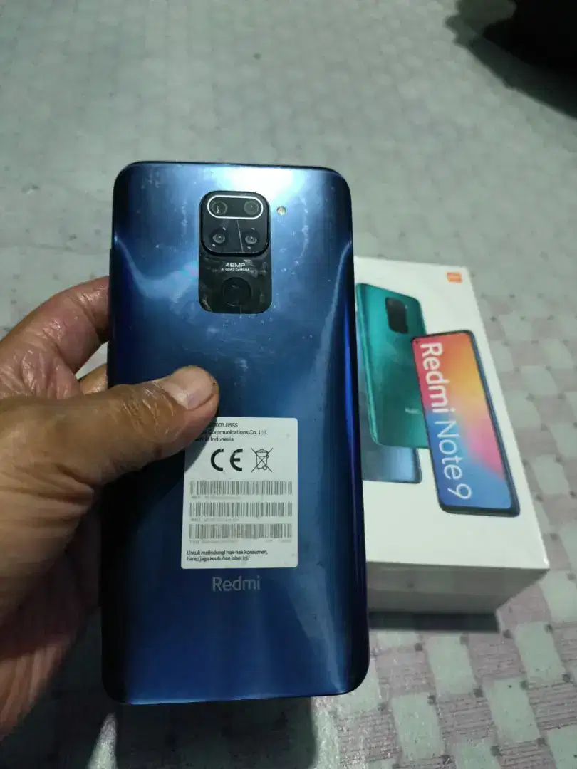 Redmi note 9 ram 6+2/+28 fullset mulus segel