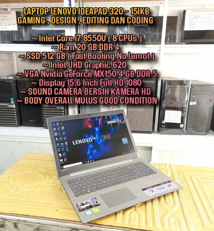 LENOVO IDEAPAD INTEL CORE i7 VGA 4GB DDR5
LAPTOP GAMING