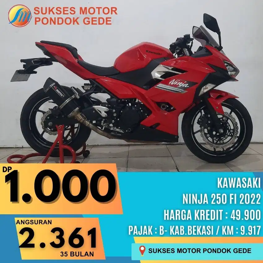 DP MULAI 1JT SYARAT KTP KK KAWASAKI NINJA 250R TH 2022 MERAH