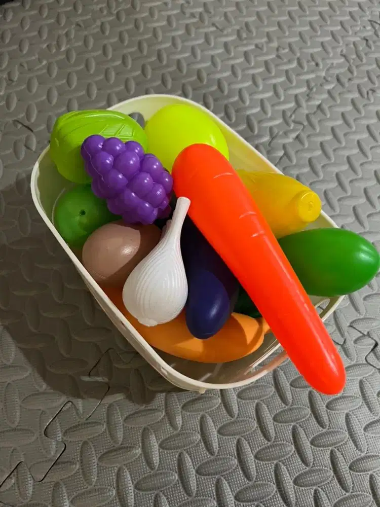 Mainan buah sayur anak masak masakan