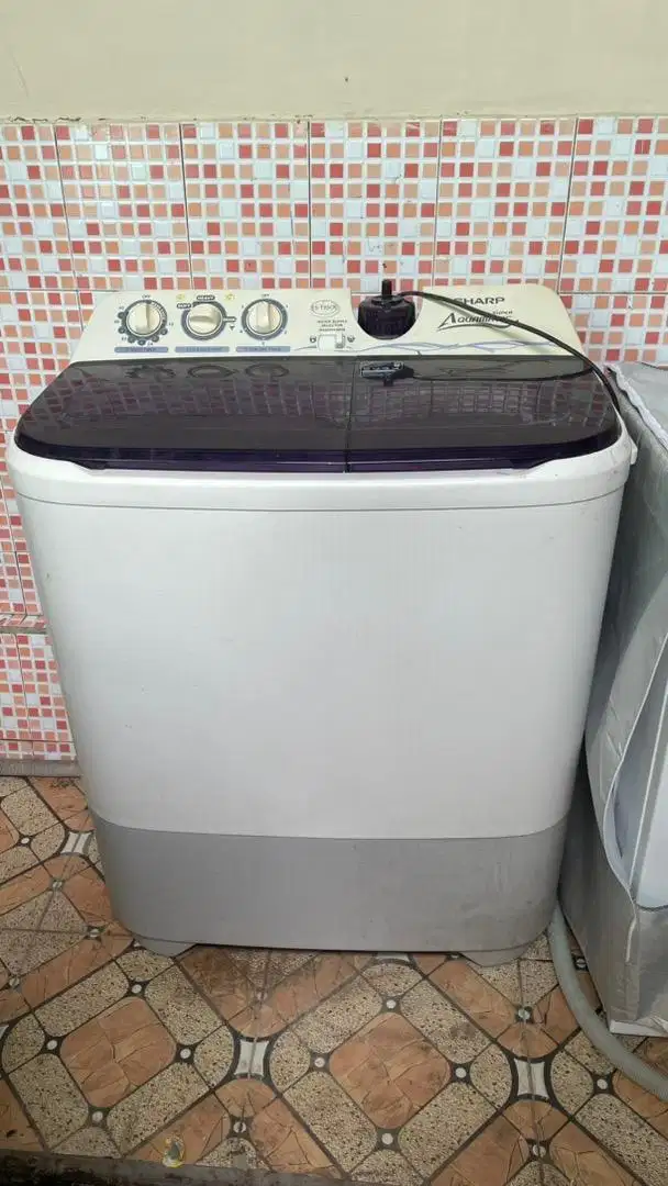 Jual Mesin Cuci Sharp Twin Tub ES-T95CR Violet