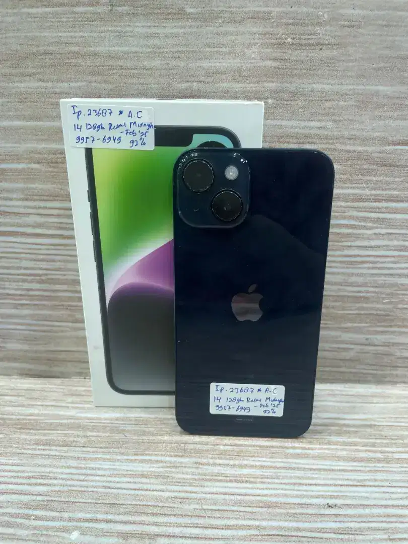 iPhone 14 128Gb Midnight Resmi IBox