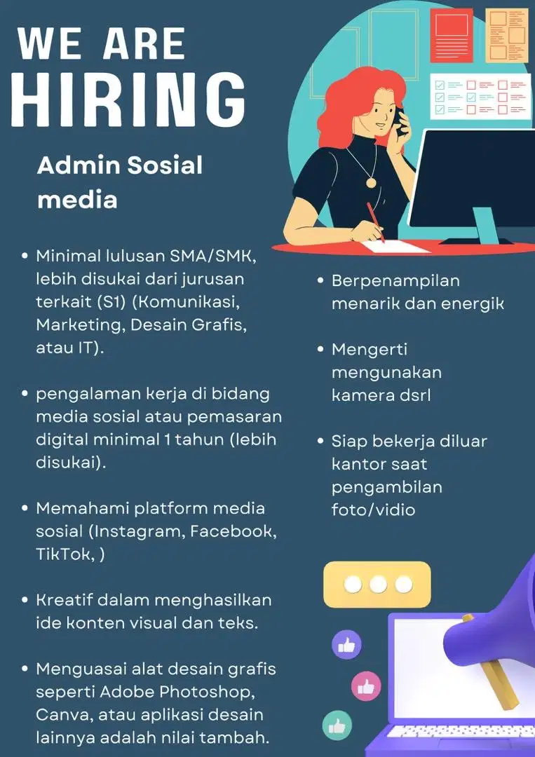 lowongan kerja admin sosial media