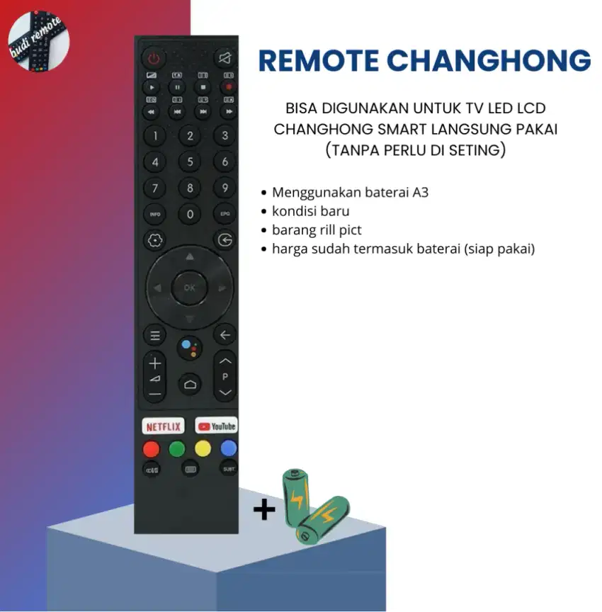 Remot tv led lcd changhong