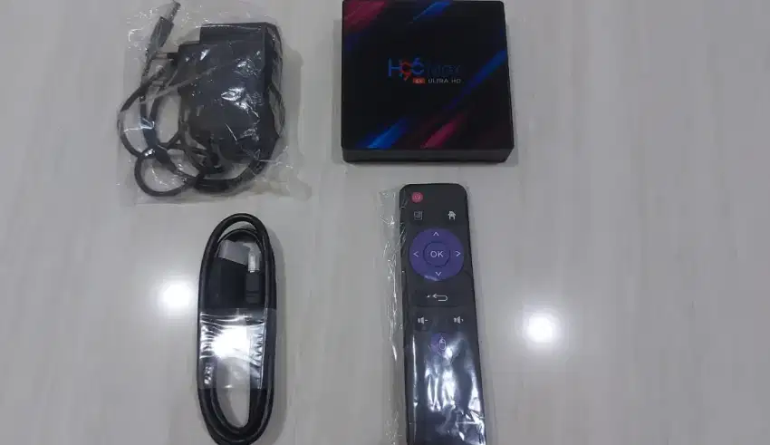 Tv box stb H96Max original, iptv lengkap banyak channel