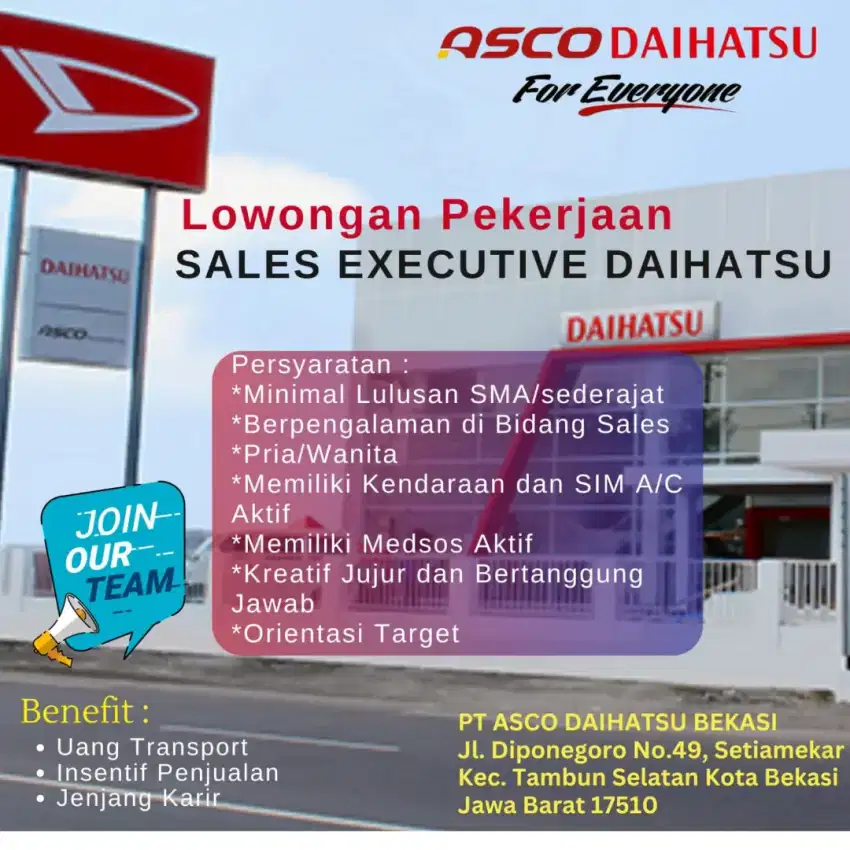 Lowongan Sales Executive Daihatsu