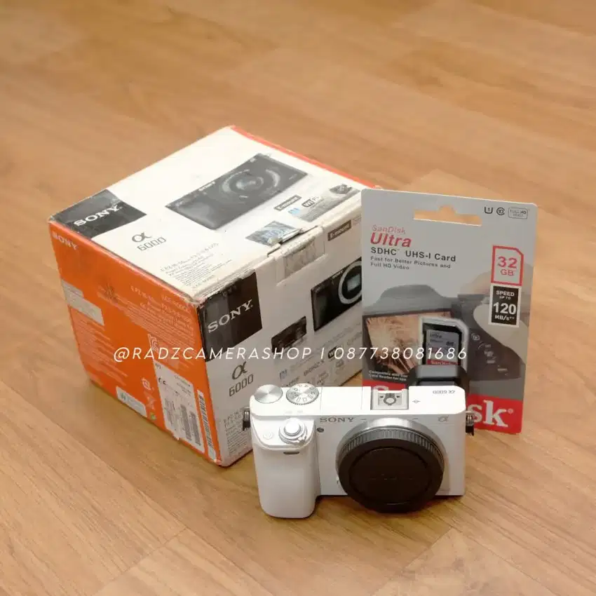 Sony A6000 White Body Only SC 7rb-an Ex Sony Indonesia Istimewa