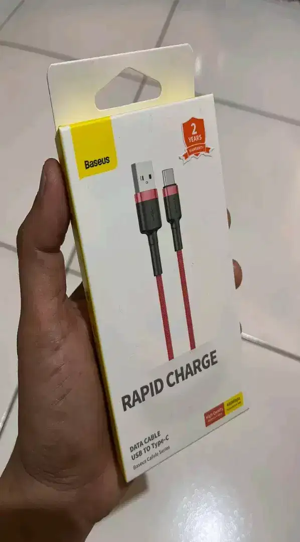 Baseus Kabel Charger Type C. Baru, segel dus