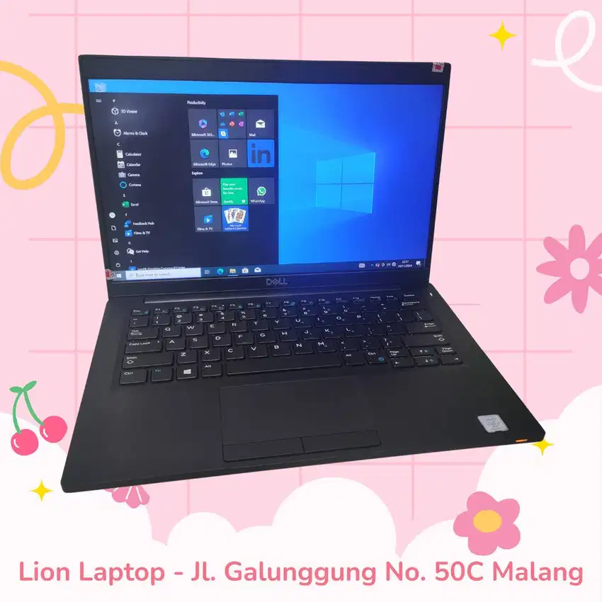 Core i7 Gen-8 RAM 8GB/256GB SLIM Mulus Dell Latitude 7390 [10|01]